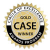 Gold case winner logo